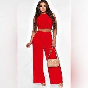 Summer Red Women's Two-Piece Set Size M